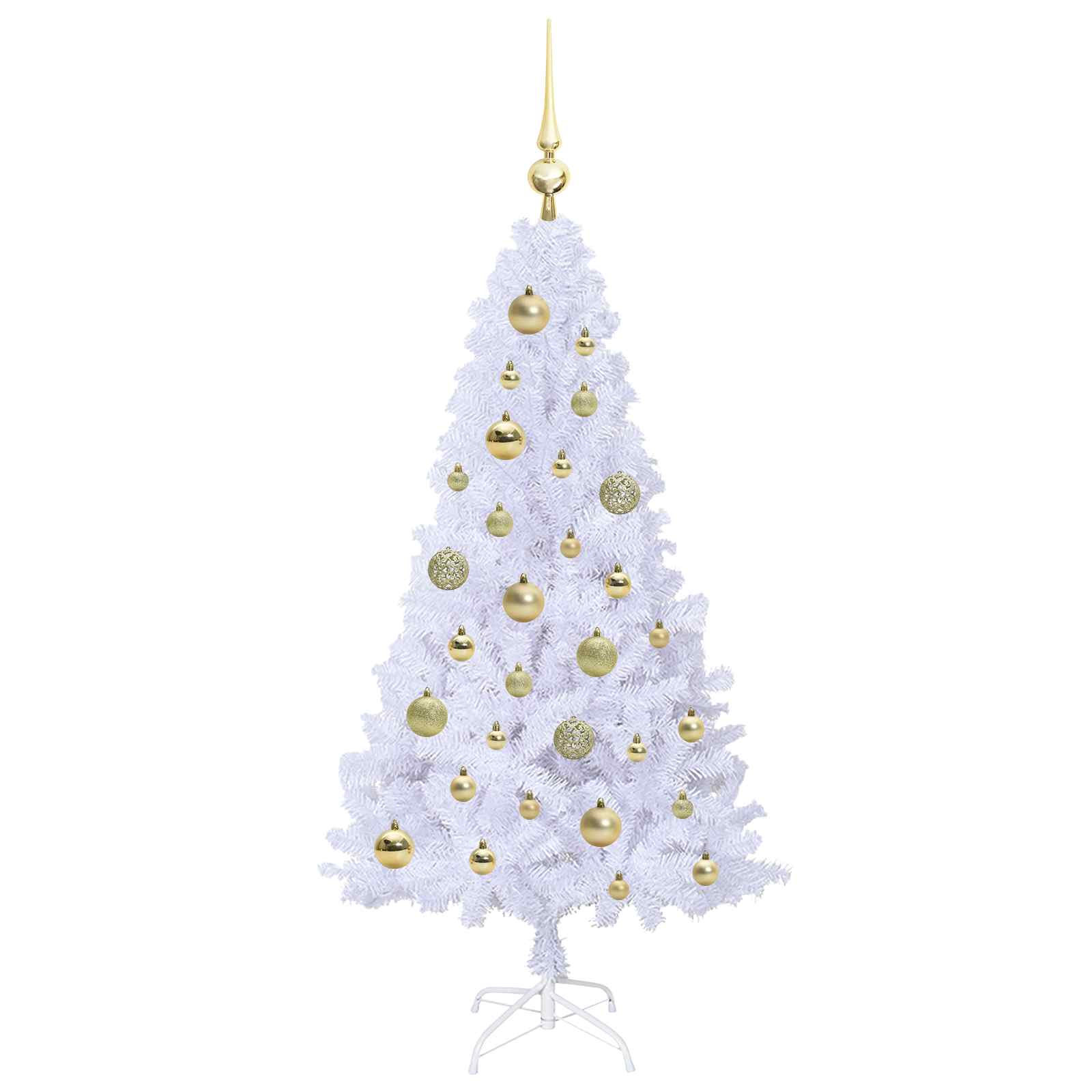 vidaXL Artificial Christmas Tree White 120 cm PVC and Steel - 53585