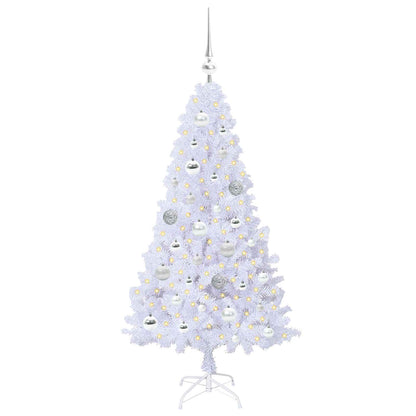 vidaXL Artificial Christmas Tree White 120 cm PVC and Steel - 53590