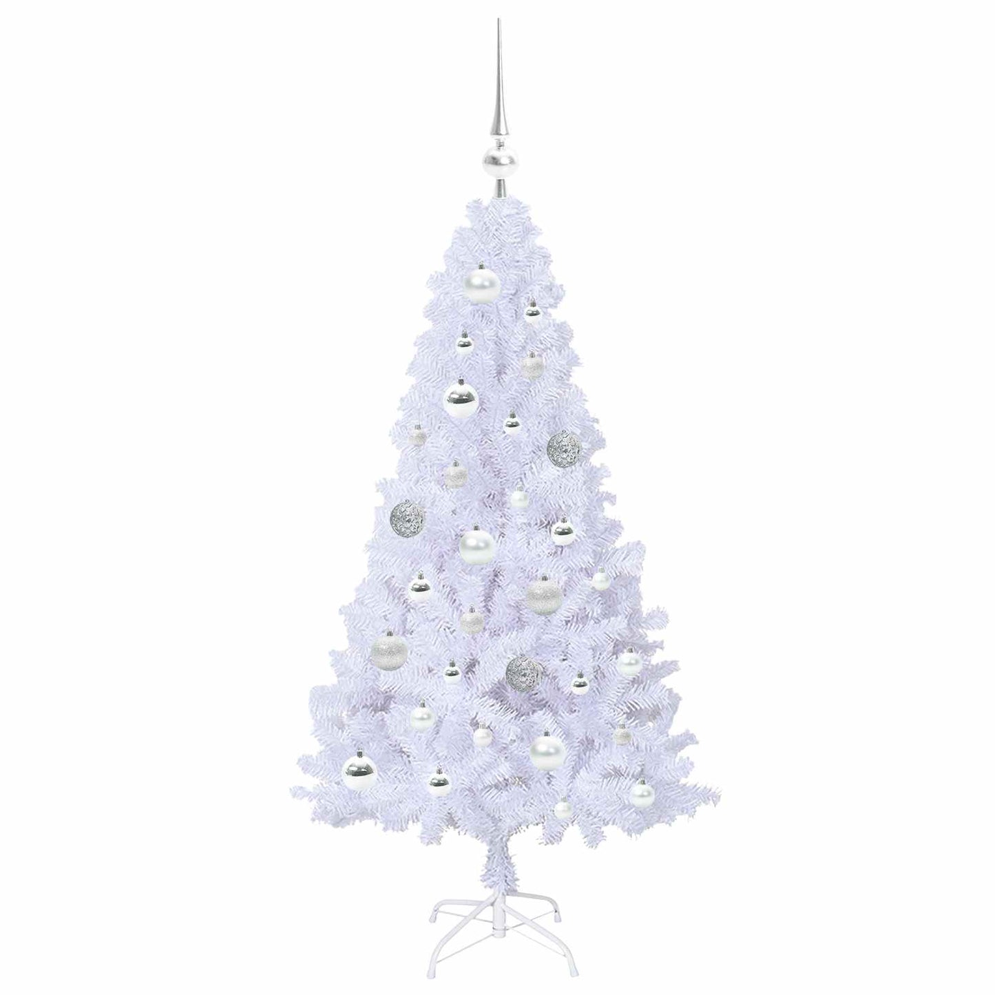 vidaXL Artificial Christmas Tree White 120 cm PVC and Steel - 53590