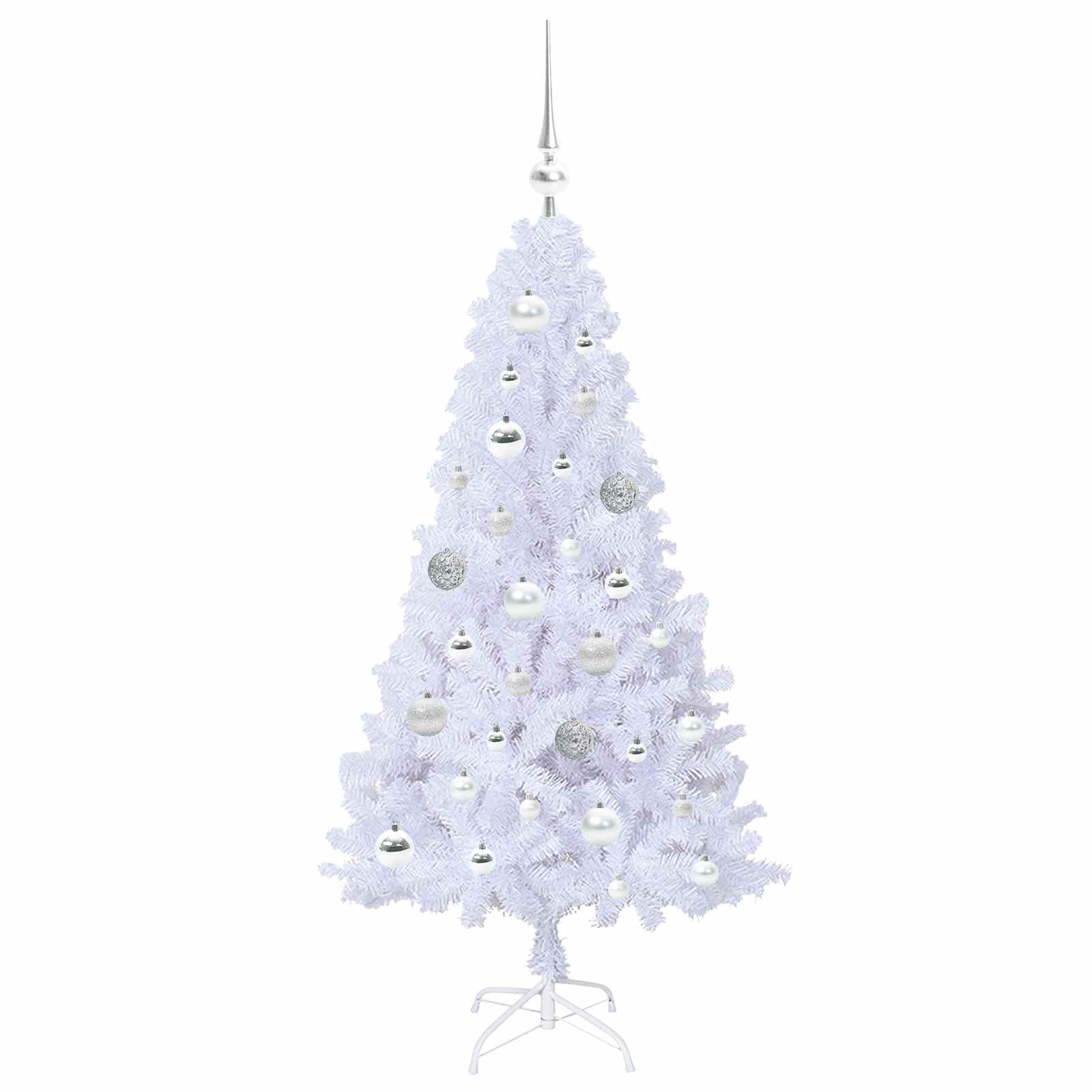 vidaXL Artificial Christmas Tree White 120 cm PVC and Steel - 53590