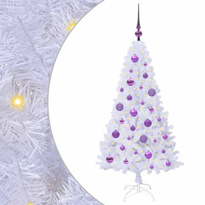vidaXL Artificial Christmas Tree White 120 cm PVC and Steel - 53591