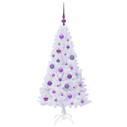 vidaXL Artificial Christmas Tree White 120 cm PVC and Steel - 53591