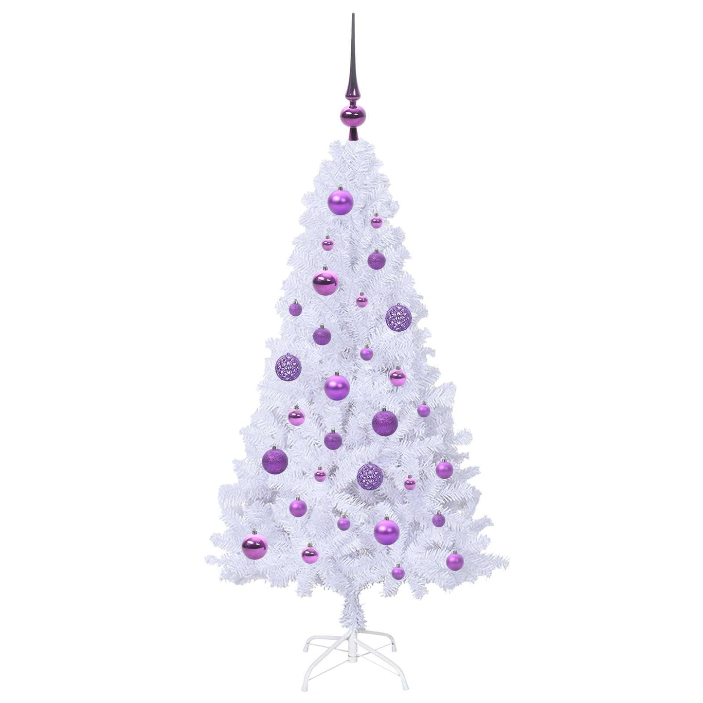vidaXL Artificial Christmas Tree White 120 cm PVC and Steel - 53591