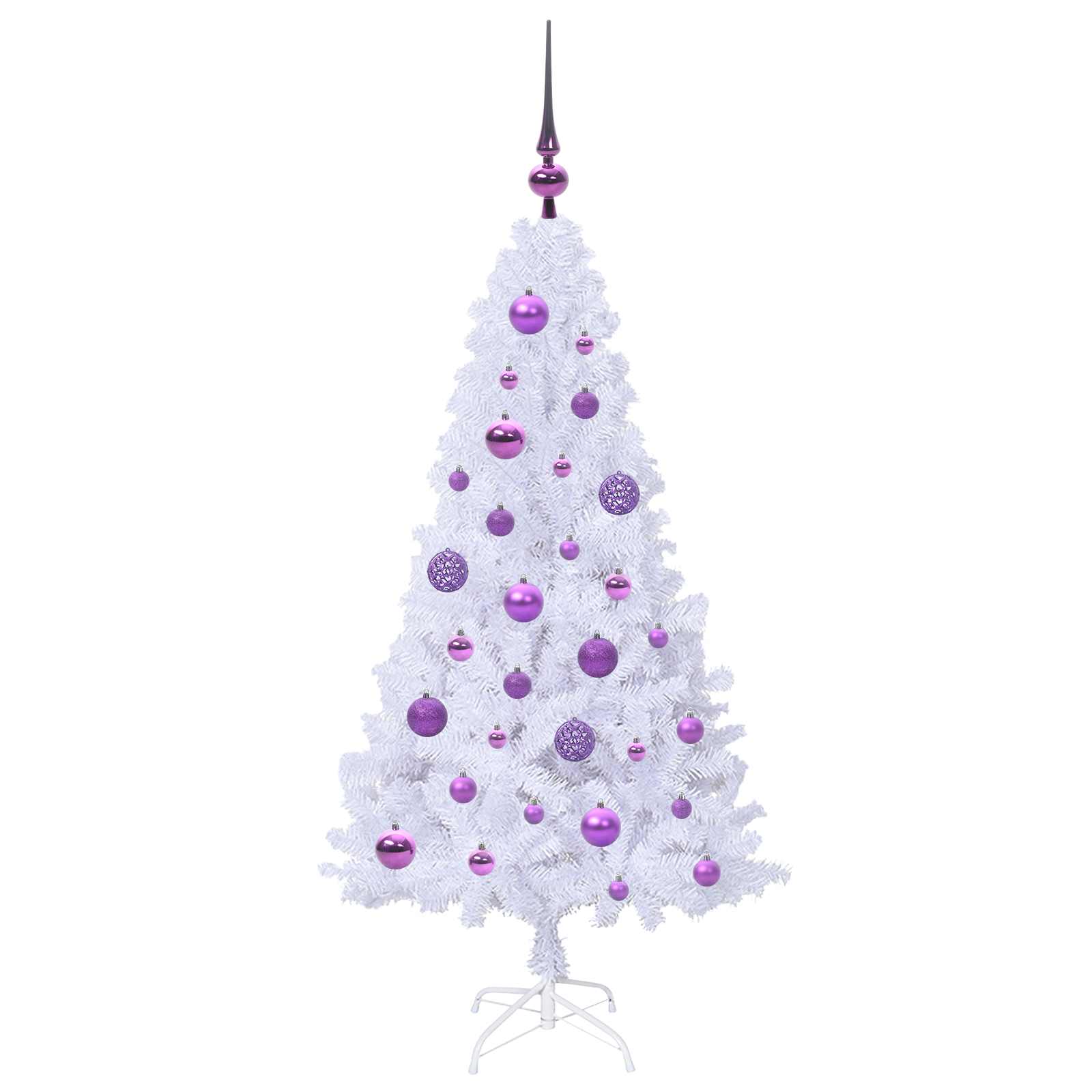vidaXL Artificial Christmas Tree White 120 cm PVC and Steel - 53591