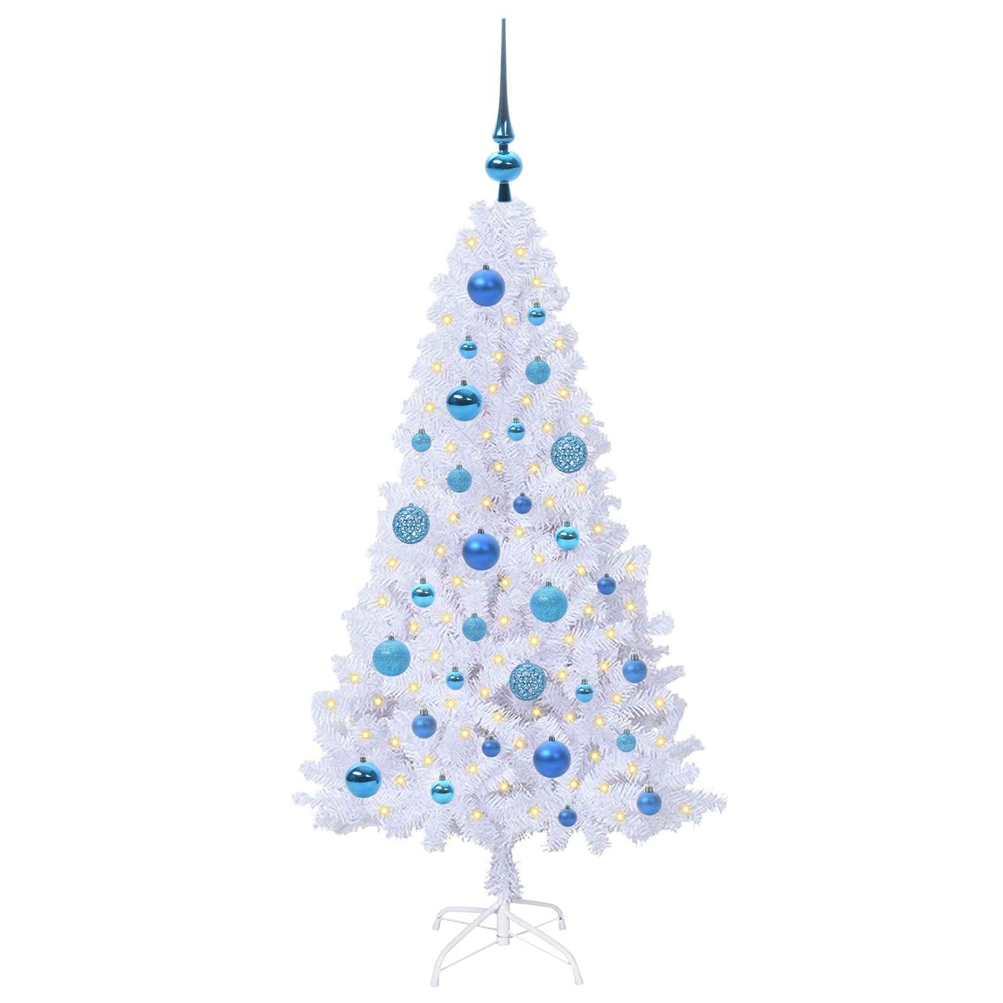 vidaXL Artificial Christmas Tree White 120 cm PVC and Steel - 53598