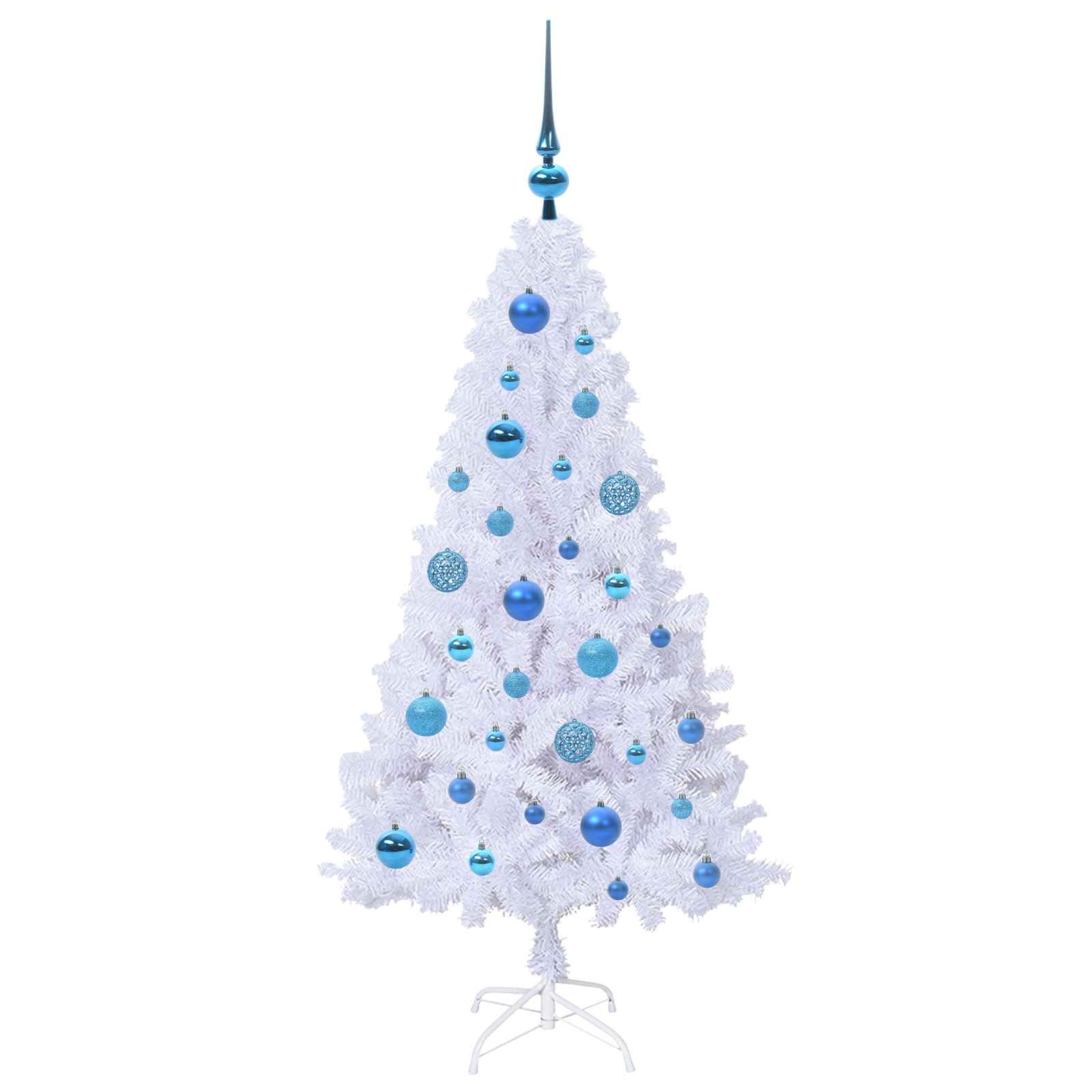 vidaXL Artificial Christmas Tree White 120 cm PVC and Steel - 53598