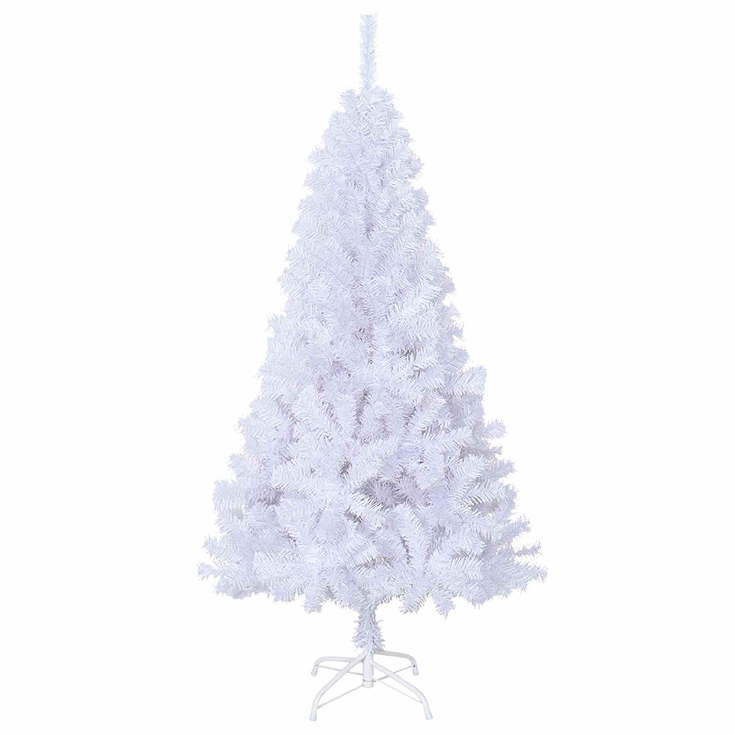 vidaXL Artificial Christmas Tree White 120 cm PVC and Steel - 53598