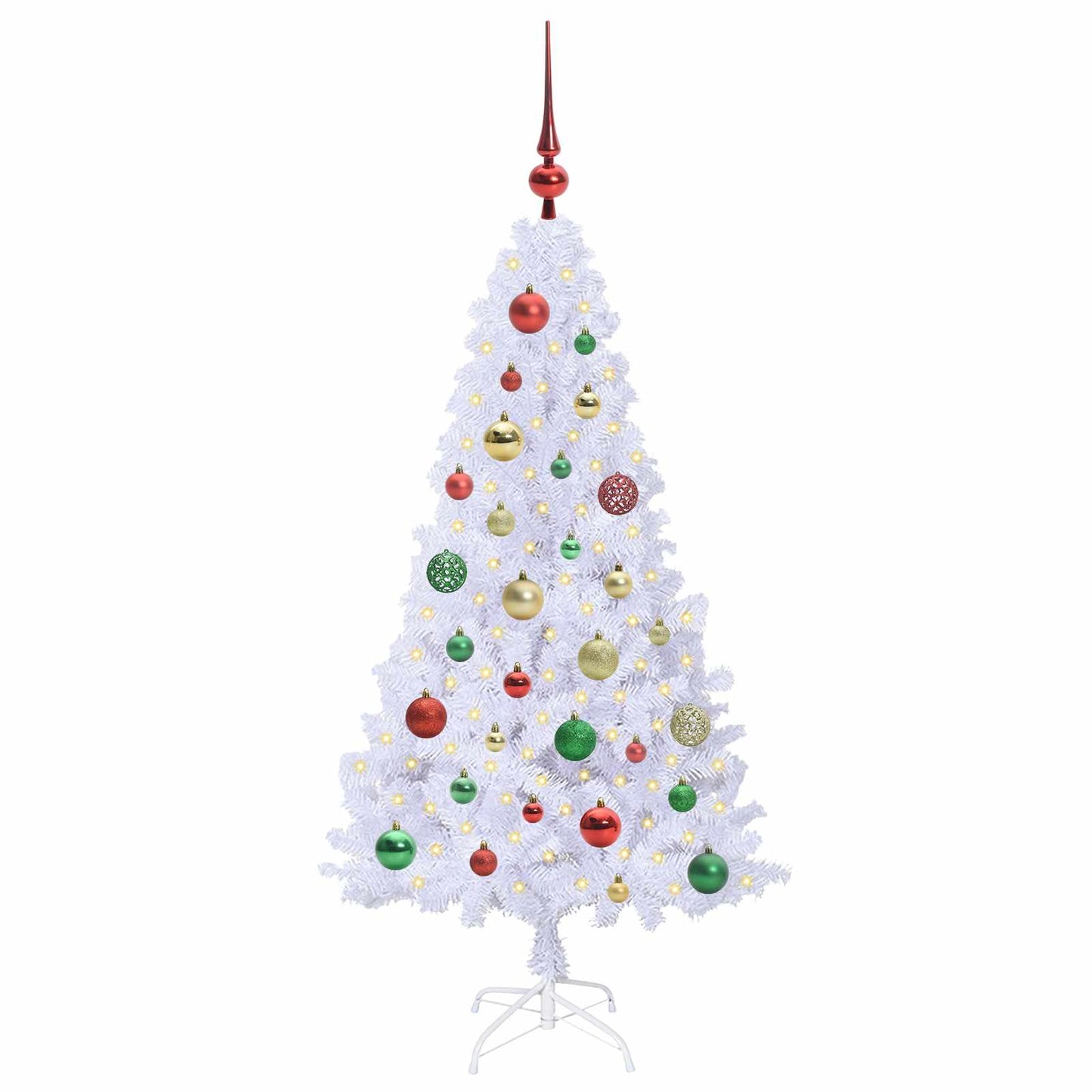 vidaXL Artificial Christmas Tree White 120 cm PVC and Steel - 53602