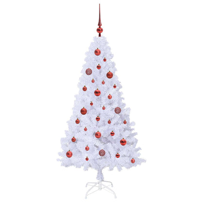 vidaXL Artificial Christmas Tree White 150 cm PVC and Steel