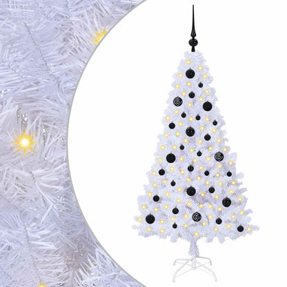 vidaXL Artificial Christmas Tree White 150 cm PVC and Steel - 53608