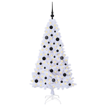 vidaXL Artificial Christmas Tree White 150 cm PVC and Steel - 53608