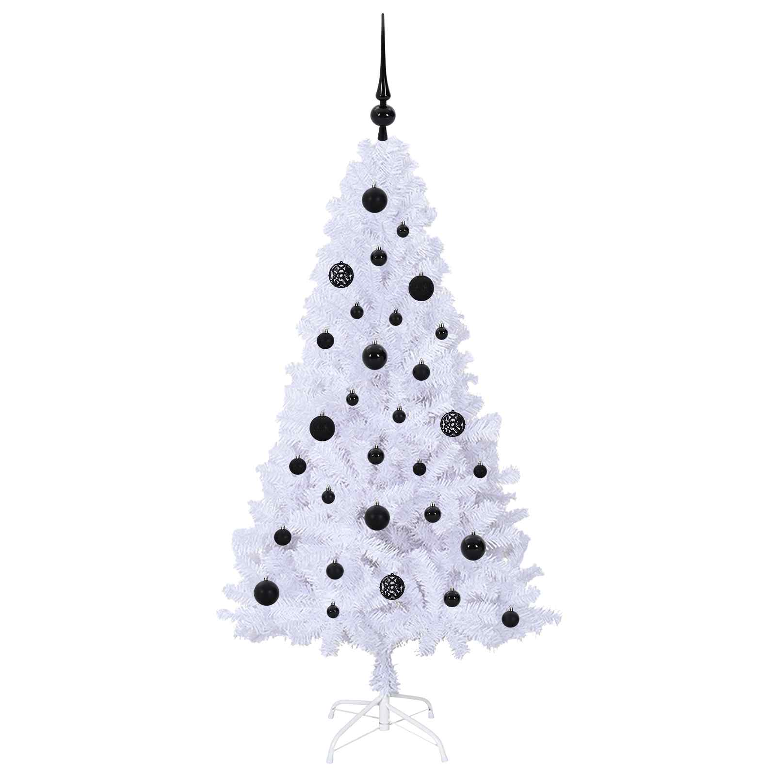vidaXL Artificial Christmas Tree White 150 cm PVC and Steel - 53608