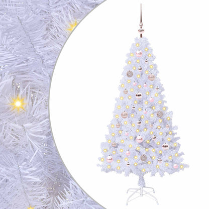 vidaXL Artificial Christmas Tree White 150 cm PVC and Steel - 53609