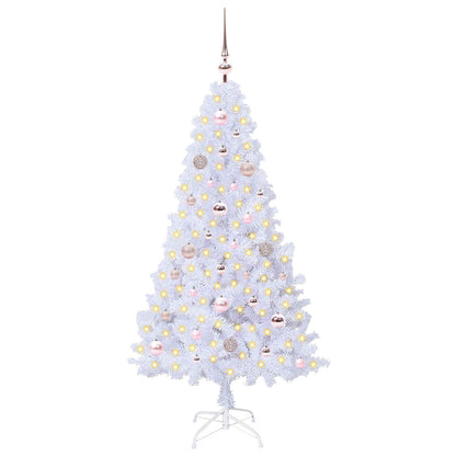 vidaXL Artificial Christmas Tree White 150 cm PVC and Steel - 53609