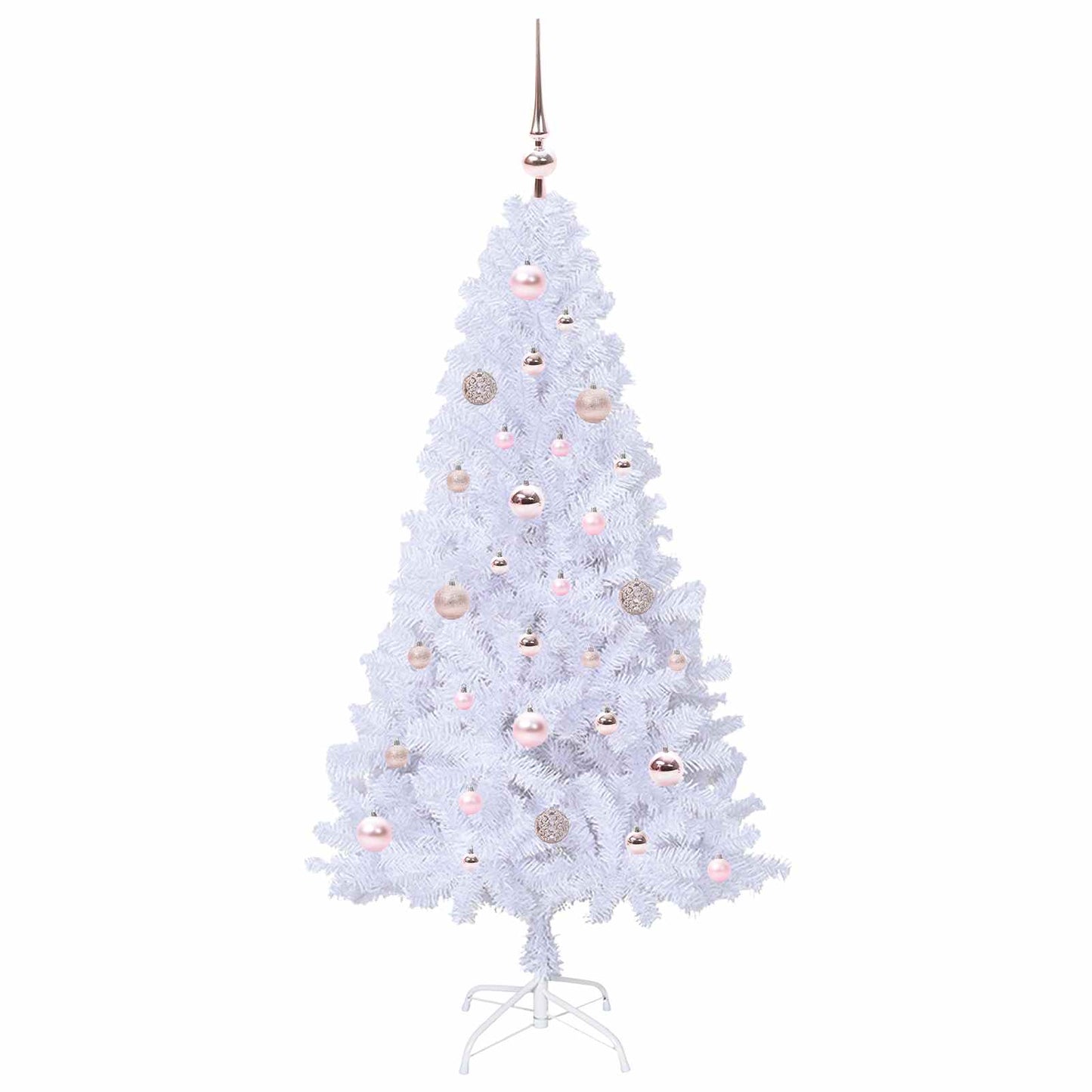 vidaXL Artificial Christmas Tree White 150 cm PVC and Steel - 53609
