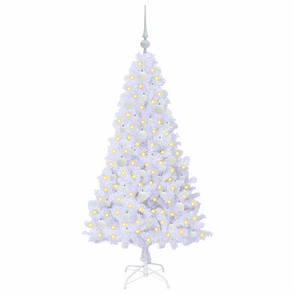 vidaXL Artificial Christmas Tree White 150 cm PVC and Steel - 53614