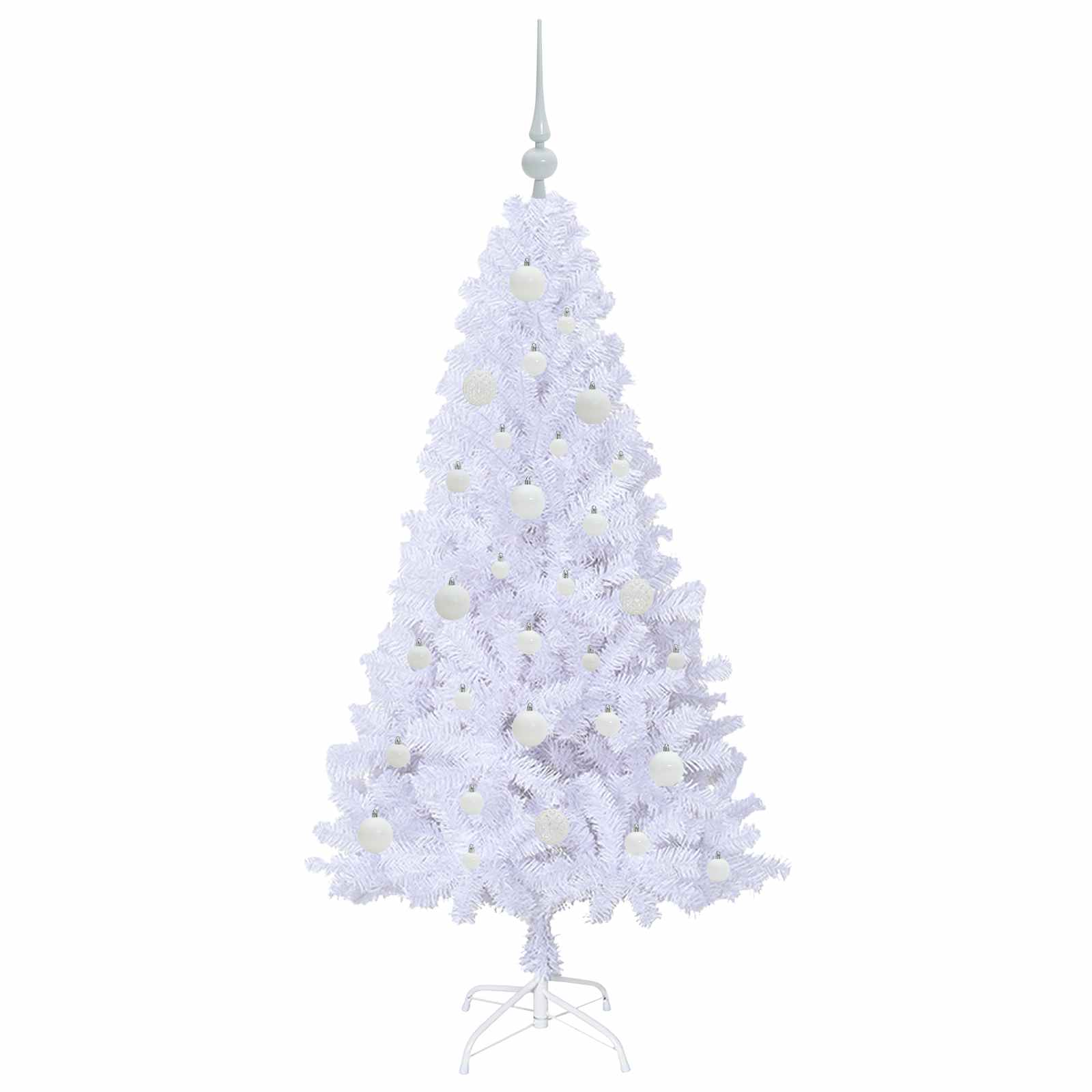 vidaXL Artificial Christmas Tree White 150 cm PVC and Steel - 53614