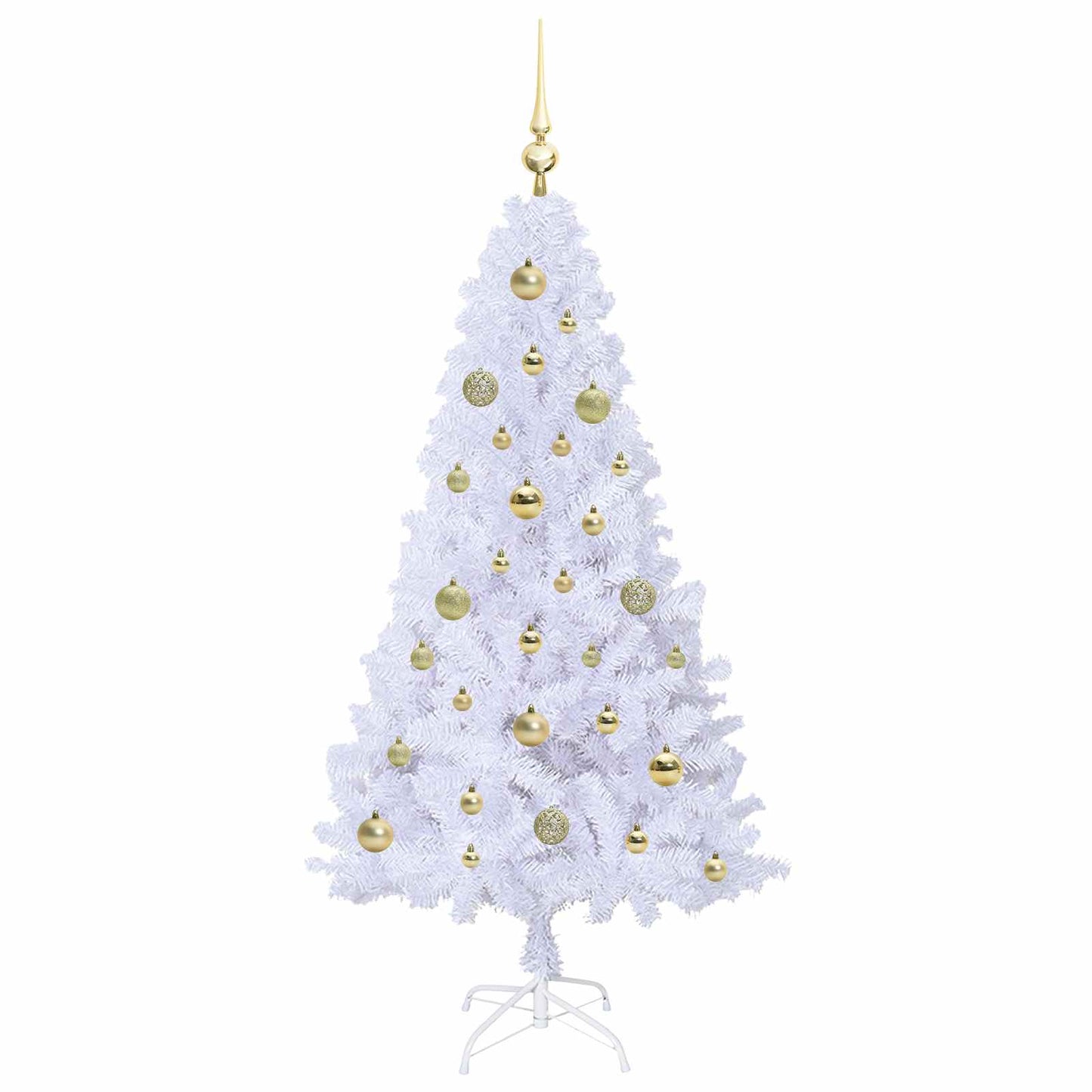 vidaXL Artificial Christmas Tree White 150 cm PVC and Steel - 53618