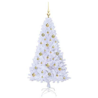 vidaXL Artificial Christmas Tree White 150 cm PVC and Steel - 53618