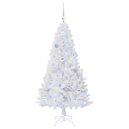 vidaXL Artificial Christmas Tree White 150 cm PVC and Steel - 53631