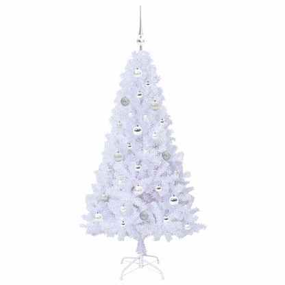 vidaXL Artificial Christmas Tree White 150 cm PVC and Steel - 53631