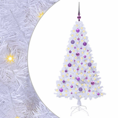 vidaXL Artificial Christmas Tree White 150 cm PVC and Steel - 53635