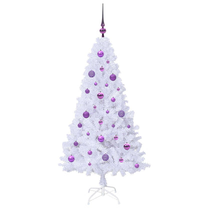 vidaXL Artificial Christmas Tree White 150 cm PVC and Steel - 53635