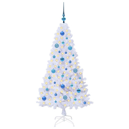 vidaXL Artificial Christmas Tree White 150 cm PVC and Steel - 53639
