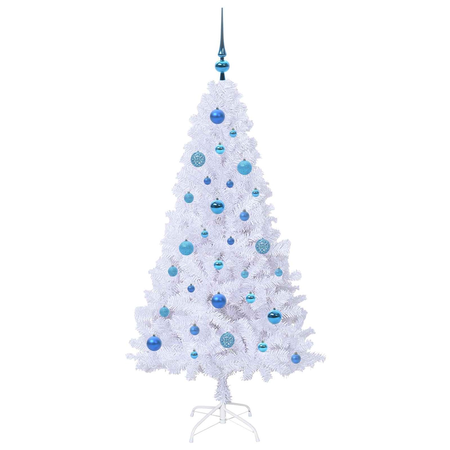 vidaXL Artificial Christmas Tree White 150 cm PVC and Steel - 53639