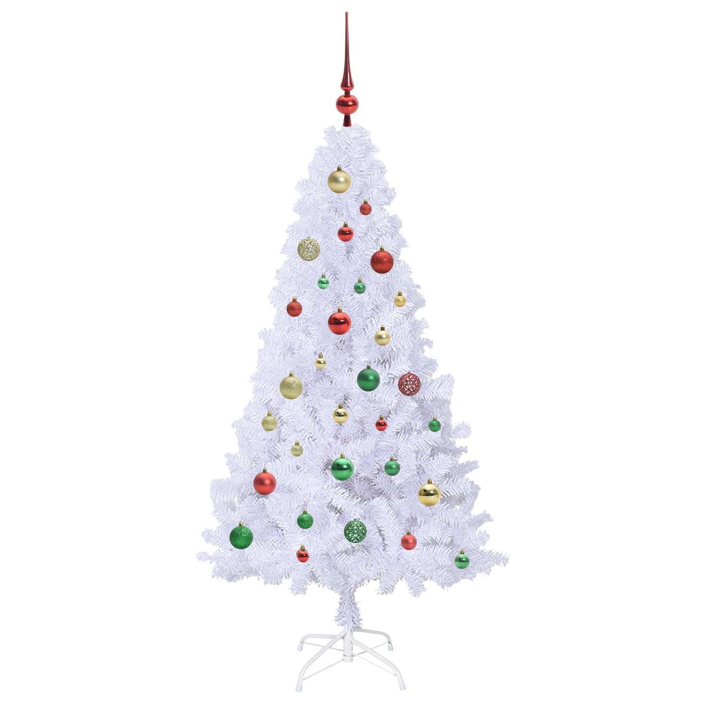 vidaXL Artificial Christmas Tree White 150 cm PVC and Steel - 53648