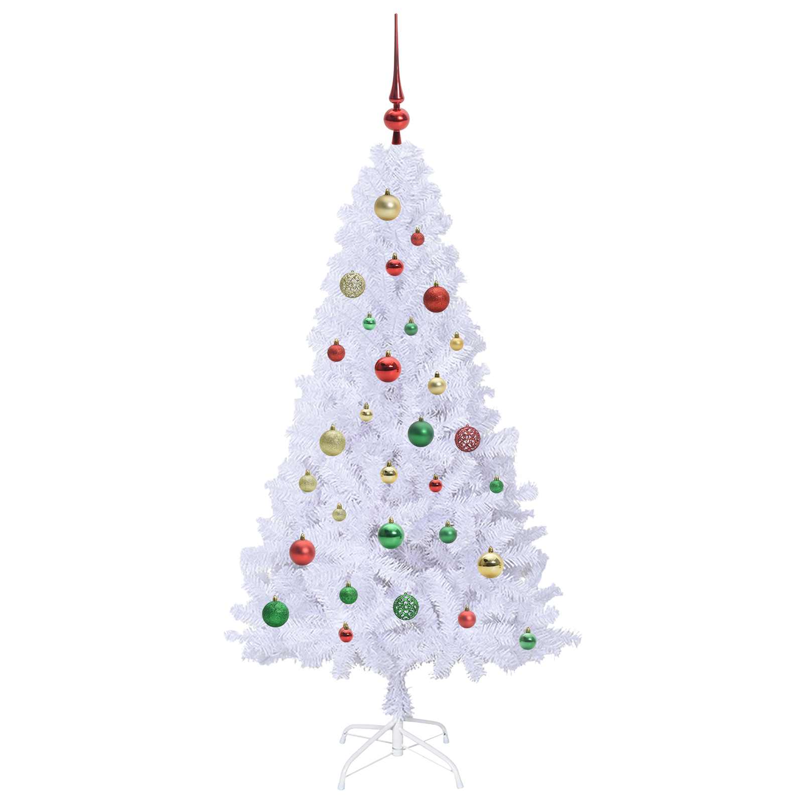 vidaXL Artificial Christmas Tree White 150 cm PVC and Steel - 53648