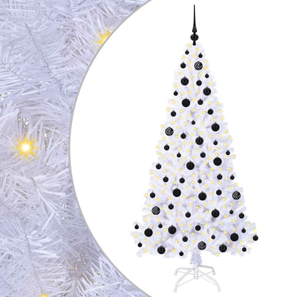 vidaXL Artificial Christmas Tree with Stand White 180 cm PVC and Steel - 53661