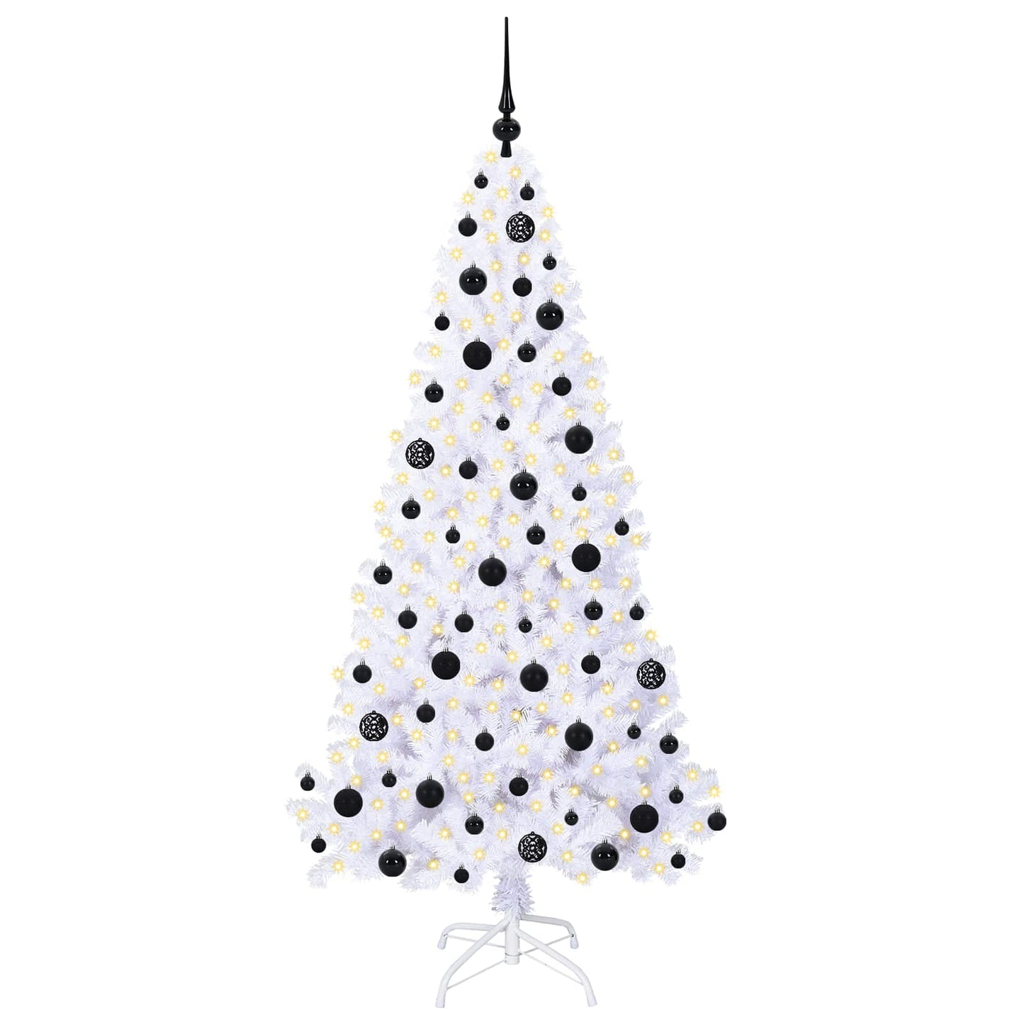 vidaXL Artificial Christmas Tree with Stand White 180 cm PVC and Steel - 53661