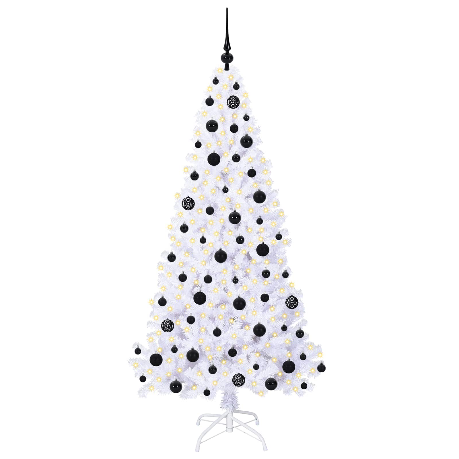 vidaXL Artificial Christmas Tree with Stand White 180 cm PVC and Steel - 53661