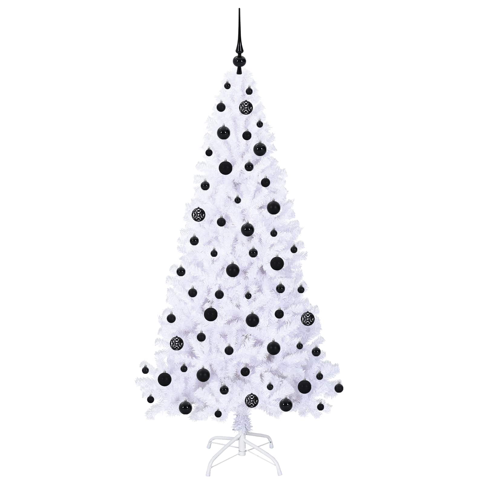 vidaXL Artificial Christmas Tree with Stand White 180 cm PVC and Steel - 53661