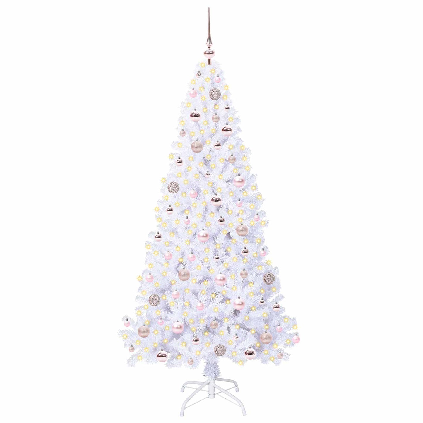 vidaXL Artificial Christmas Tree with Stand White 180 cm PVC and Steel - 53662