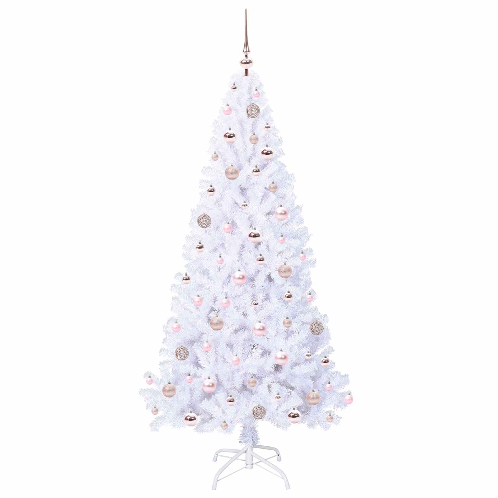 vidaXL Artificial Christmas Tree with Stand White 180 cm PVC and Steel - 53662