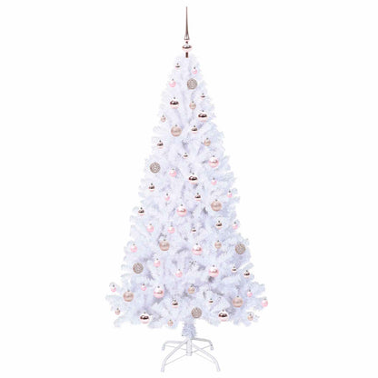 vidaXL Artificial Christmas Tree with Stand White 180 cm PVC and Steel - 53662