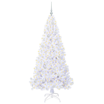 vidaXL Artificial Christmas Tree with Stand White 180 cm PVC and Steel - 53663