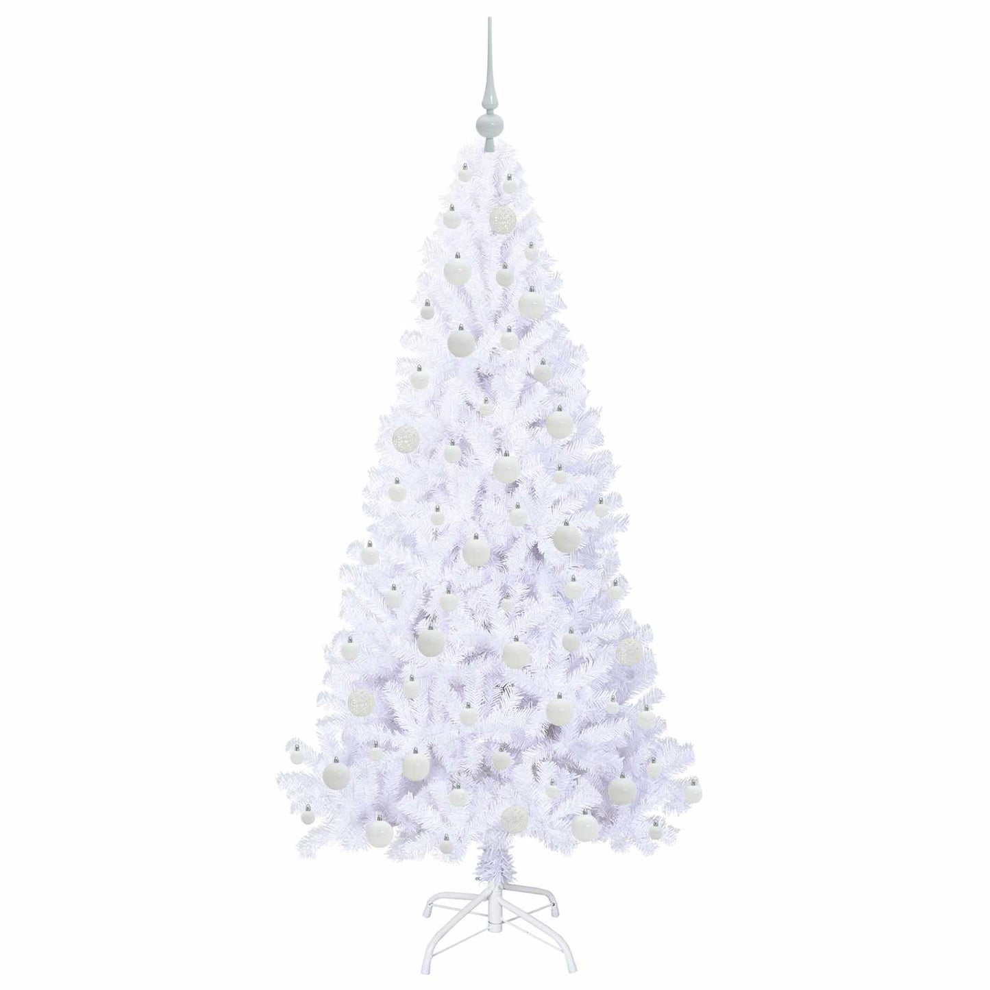 vidaXL Artificial Christmas Tree with Stand White 180 cm PVC and Steel - 53663