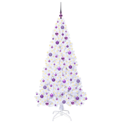 vidaXL Artificial Christmas Tree with Stand White 180 cm PVC and Steel - 53674