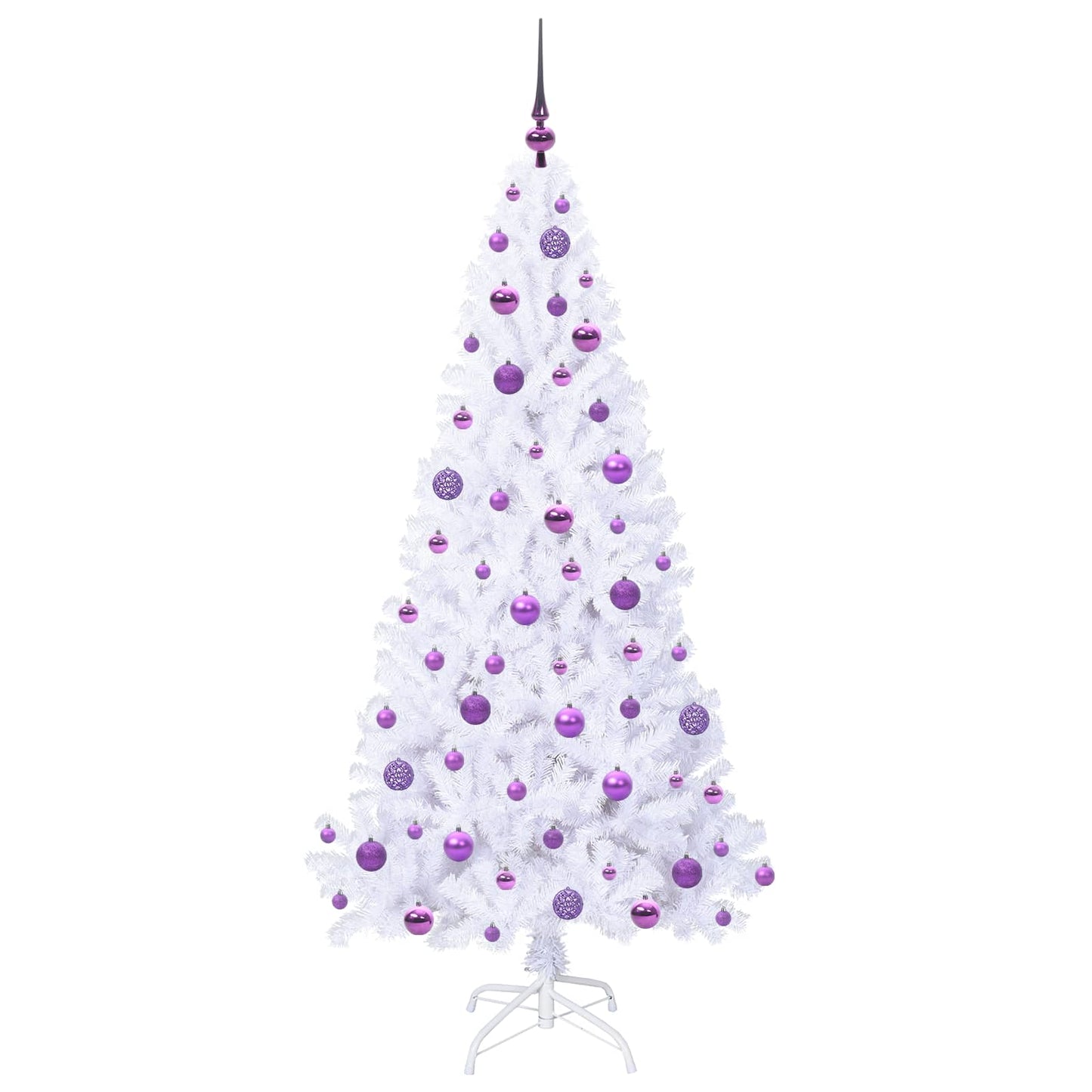 vidaXL Artificial Christmas Tree with Stand White 180 cm PVC and Steel - 53674