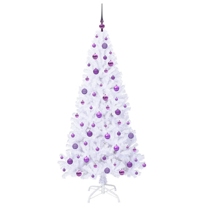 vidaXL Artificial Christmas Tree with Stand White 180 cm PVC and Steel - 53674
