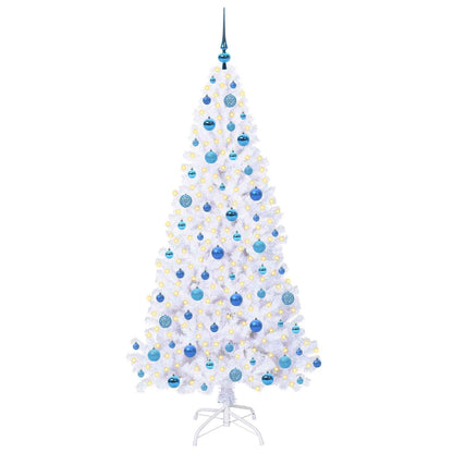 vidaXL Artificial Christmas Tree with Stand White 180 cm PVC and Steel - 53675