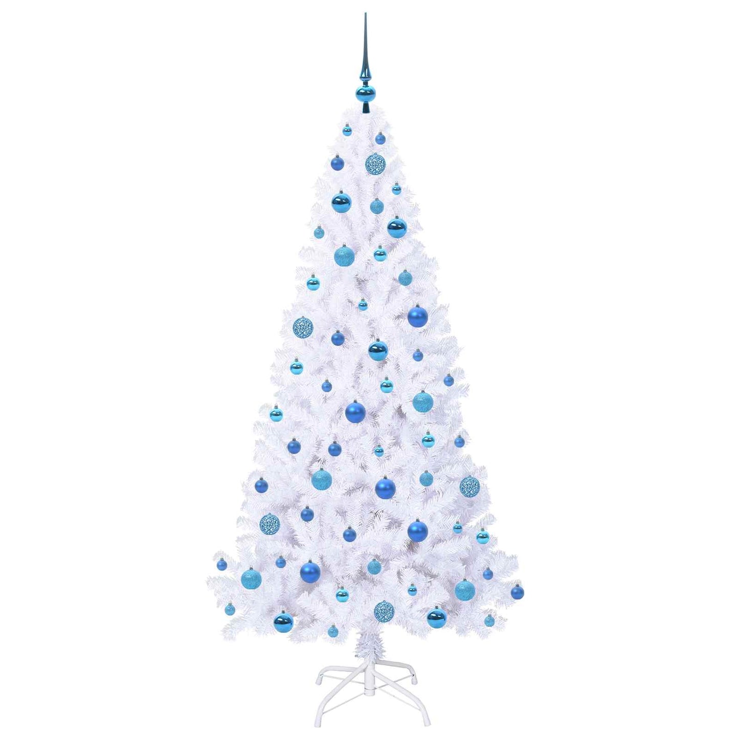 vidaXL Artificial Christmas Tree with Stand White 180 cm PVC and Steel - 53675