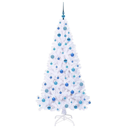 vidaXL Artificial Christmas Tree with Stand White 180 cm PVC and Steel - 53675