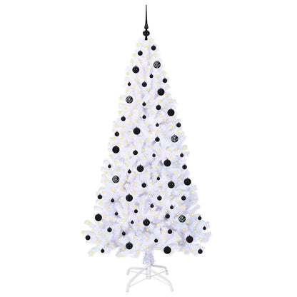 vidaXL Artificial Christmas Tree with Stand White 210 cm PVC and Steel - 53676