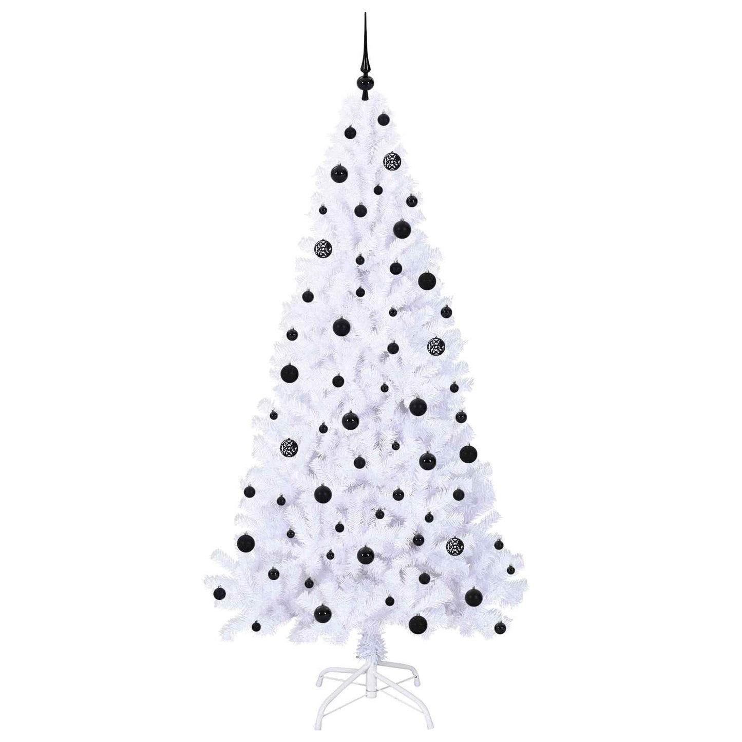 vidaXL Artificial Christmas Tree with Stand White 210 cm PVC and Steel - 53676