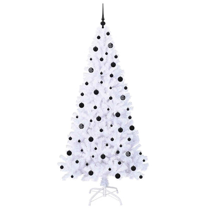 vidaXL Artificial Christmas Tree with Stand White 210 cm PVC and Steel - 53676