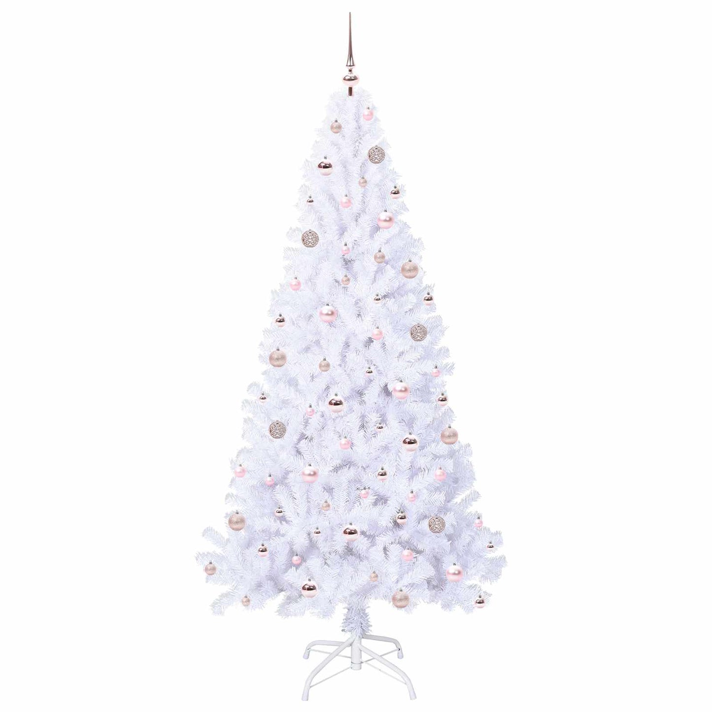 vidaXL Artificial Christmas Tree with Stand White 210 cm PVC and Steel - 53677